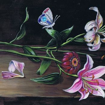 Wilted Lilies and Daisy